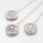 Zöld Aventurin (3) Ásványtörmelék Ezüst Színű Nyaklánc Medál: 32x28mm Lánc: 41cm