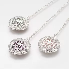   Zöld Aventurin (3) Ásványtörmelék Ezüst Színű Nyaklánc Medál: 32x28mm Lánc: 41cm