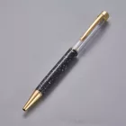Fekete Ezüst Pöttyös Arany Színű Ásványtörmelékkel Tölthető Golyóstoll