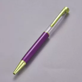   Lila Arany Színű Ásványtörmelékkel Tölthető Golyóstoll