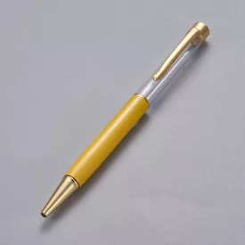   Arany Sárga Színű Ásványtörmelékkel Tölthető Golyóstoll