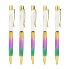 Arany Színű Szivárványos Színes Ásványtörmelékkel Tölthető Golyóstoll