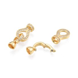   Arany Színű Cirkónia Strasszos Karkötő Kapocs 13,5x7,5x5,5mm