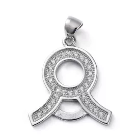   Ezüst Színű Cirkónia Strasszos Bika Horoszkóp Csilagjegy Medál 22x19mm