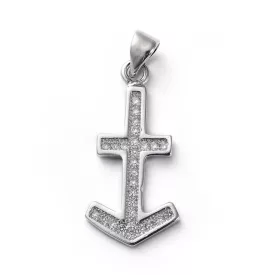   Ezüst Színű Cirkónia Strasszos Nyilas Horoszkóp Csilagjegy Medál 25,5x12,5mm