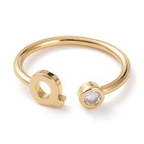   Arany Színű Cirkónia Strasszos Gyűrű Hajgyűrű 19,5x6mm Újjméret: 17mm