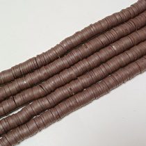   Barna Polymer Korong Heishi Gyöngy Gyöngyfüzér 8x0,5-1mm ~45cm