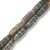 Barna Zöld Csíkos Tibeti Dzi Achát Henger Ásványgyöngy Gyöngyfüzér 31-33x12-13mm