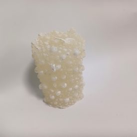 Bézs Színű Buborékos Henger Gyertya 6x7,5cm