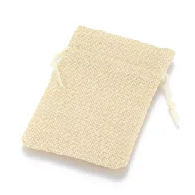 Bézs Zsákvászon Jellegű Díszzacskó Dísztasak 14x10cm