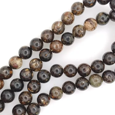 Biotit Ásványgyöngy Gyöngyfüzér 6mm