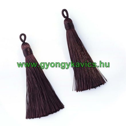 Ékszer Nyaklánc Bojt 8,5cm Hosszú Barna