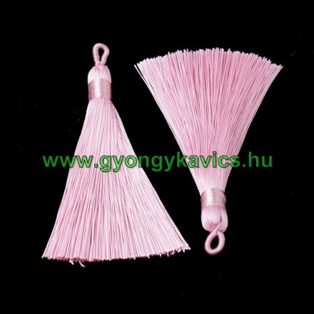 Ékszer Nyaklánc Bojt 8,5cm Hosszú Rózsaszín (2)