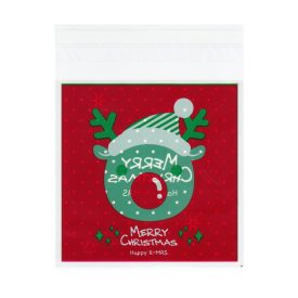   Boldog Karácsonyt (10) Merry Christmas Karácsonyi Átlátszó Ragasztócsíkos Celofán Tasak 13x10cm