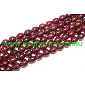 Bordó Kagyló Gyöngy 11-12x8-9mm