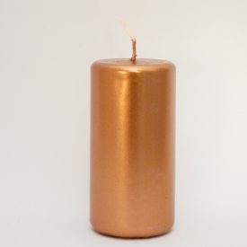 Bronz Metál Henger Gyertya 10x5cm