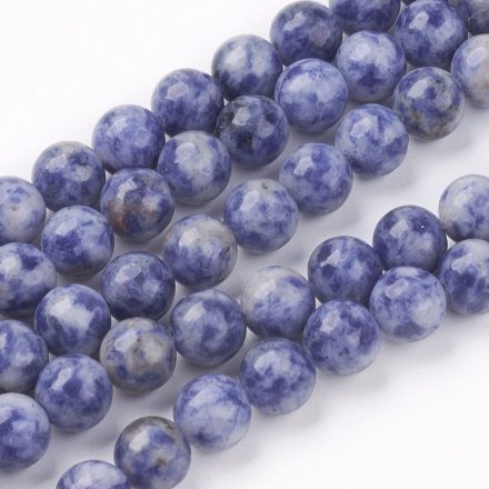 Brazil Világos Szodalit Ásványgyöngy Gyöngyfüzér 12mm