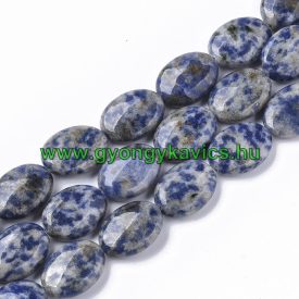 Ovális Brazil Világos Szodalit Ásványgyöngy 18x13x6mm