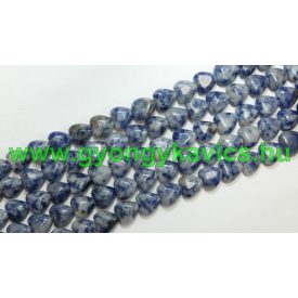 Brazil Világos Szodalit Szív Ásványgyöngy 10x10x5mm