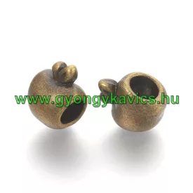   Bronz Színű Alma Charm Nyaklánc Karkötő Ékszer Dísz Közdarab Köztes 11x8mm