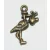 Bronz Színű Gólya Babaváró Medál 23x12mm
