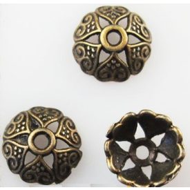   Bronz Színű Nyaklánc Karkötő Ékszer Dísz Közdarab Gyöngykupak 8mm