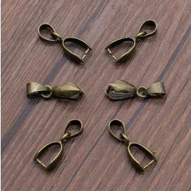   Bronz Színű Nyaklánc Karkötő Ékszer Gyöngy Medál Tartó Kampó Kapocs 19x8mm