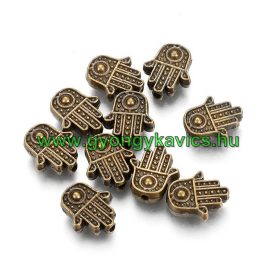  Bronz Színű Hamsa Kéz Nyaklánc Karkötő Ékszer Dísz Közdarab 12x10mm