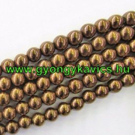 Bronz Hematit Ásványgyöngy  6mm