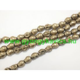 Bronz Hematit Koponya Ásványgyöngy 10x8mm
