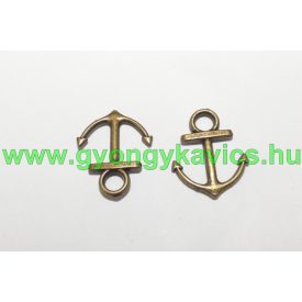   Bronz Színű Horgony Nyaklánc Karkötő Ékszer Köztes 19x14,5mm