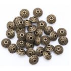 Bronz Színű Korong Nyaklánc Karkötő Ékszer Dísz Közdarab Köztes 6x3mm