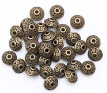   Bronz Színű Korong Nyaklánc Karkötő Ékszer Dísz Közdarab Köztes 6mm