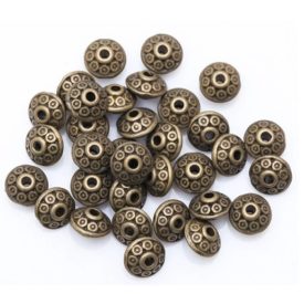   Bronz Színű Korong Nyaklánc Karkötő Ékszer Dísz Közdarab Köztes 6x3mm