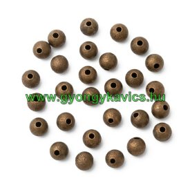   Bronz Színű Struktúrált Felületű (2) Nyaklánc Karkötő Ékszer Köztes FÉM 6mm