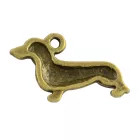 Bronz Színű Kutya Tacskó Medál 12x22mm