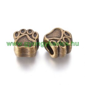   Bronz Színű Kutyatappancs Charm Nyaklánc Karkötő Ékszer Dísz Köztes 11x8mm