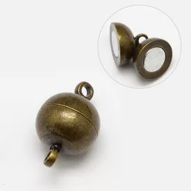   Bronz Színű Mágneses Nyaklánc Karkötő Ékszer Kapocs 14x8mm
