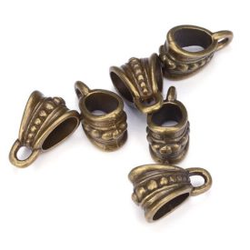   Bronz Színű Medáltartó Nyaklánc Karkötő Ékszer Dísz Közdarab Köztes 15x8x9,5mm