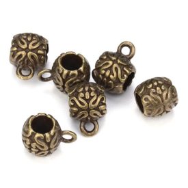   Bronz Színű Medáltartó Nyaklánc Karkötő Ékszer Dísz Közdarab Köztes 8,5mm