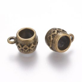   Bronz Színű Medáltartó Nyaklánc Karkötő Ékszer Dísz Közdarab Köztes 10,5x9mm