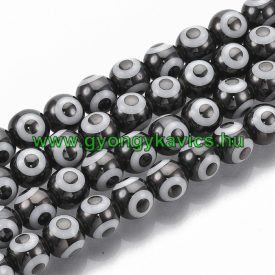   Bronz Színű Nazar Ördög Hamsa Gonosz Szem Üveggyöngy Nyaklánc Karkötő Ékszer Dísz Közdarab Köztes 8mm