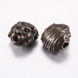   Bronz Színű Oroszlán Oroszlánfej Nyaklánc Karkötő Ékszer Dísz Közdarab Köztes 12x8mm