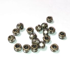   Bronz Színű Charm Nyaklánc Karkötő Ékszer Dísz Strassz Kövekkel 8mm