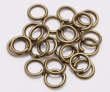 Bronz Színű (2) Nyaklánc Karkötő Ékszer Szerelőkarika 6mm (6x1mm)