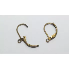 Bronz Színű Fülbevaló Akasztó Kampó 11x16mm