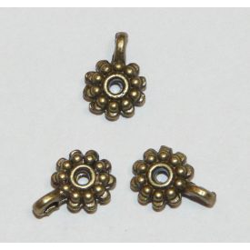   Bronz Színű Virág Medáltartó Nyaklánc Karkötő Ékszer Dísz Közdarab Köztes 8,5mm