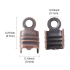Bronz Színű (1) Zsinórvég Kordvég 7x4x4mm