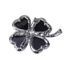 Ezüst Színű Abalone Paua Kagyló 4 Levelű Szerencse Lóhere Bross Kitűző