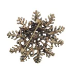 Bronz Színű Szintetikus Kagyló Hópehely Bross Kitűző